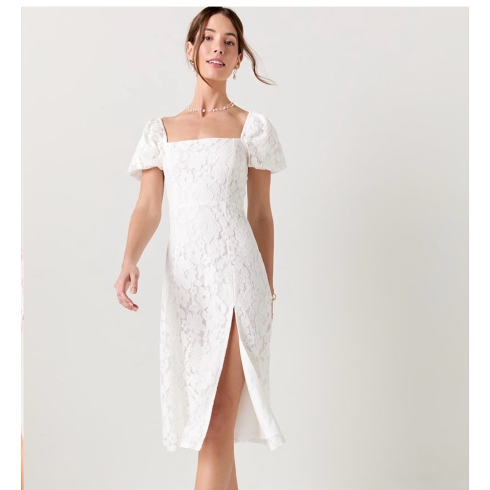 Francesca’s Tabitha White Lace Dress 🤍